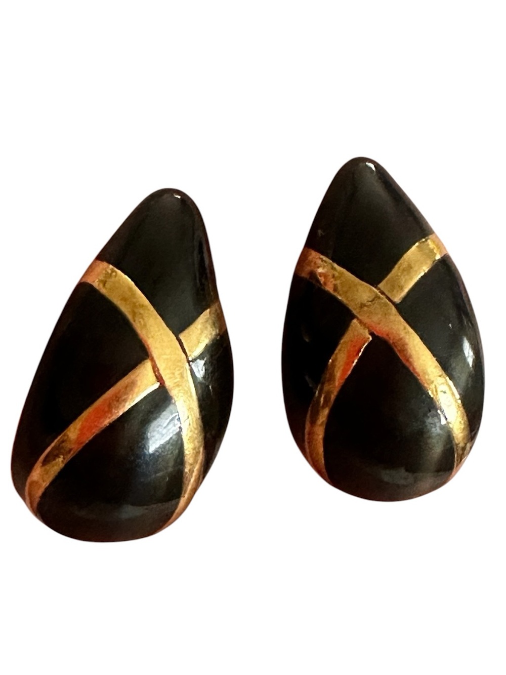 Napier Vintage Curved Tear Drop Earrings